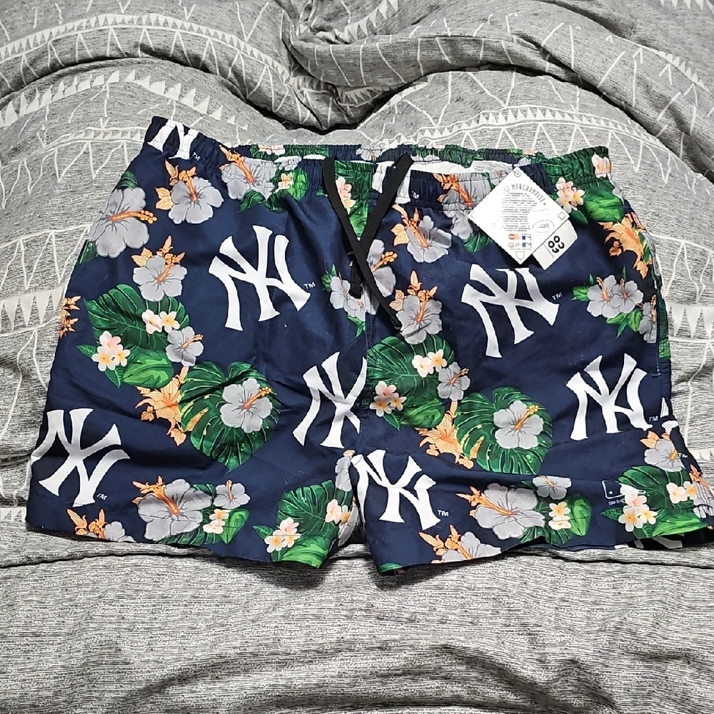 Genuine Merchandise Navy Floral Athletic Shorts